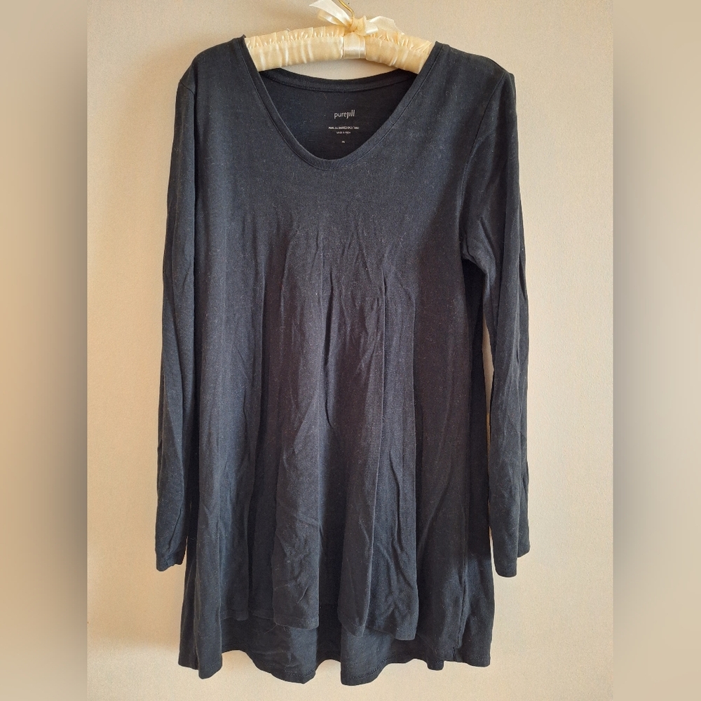 Pure Jill Women's Charcoal Long Sleeve Tunic